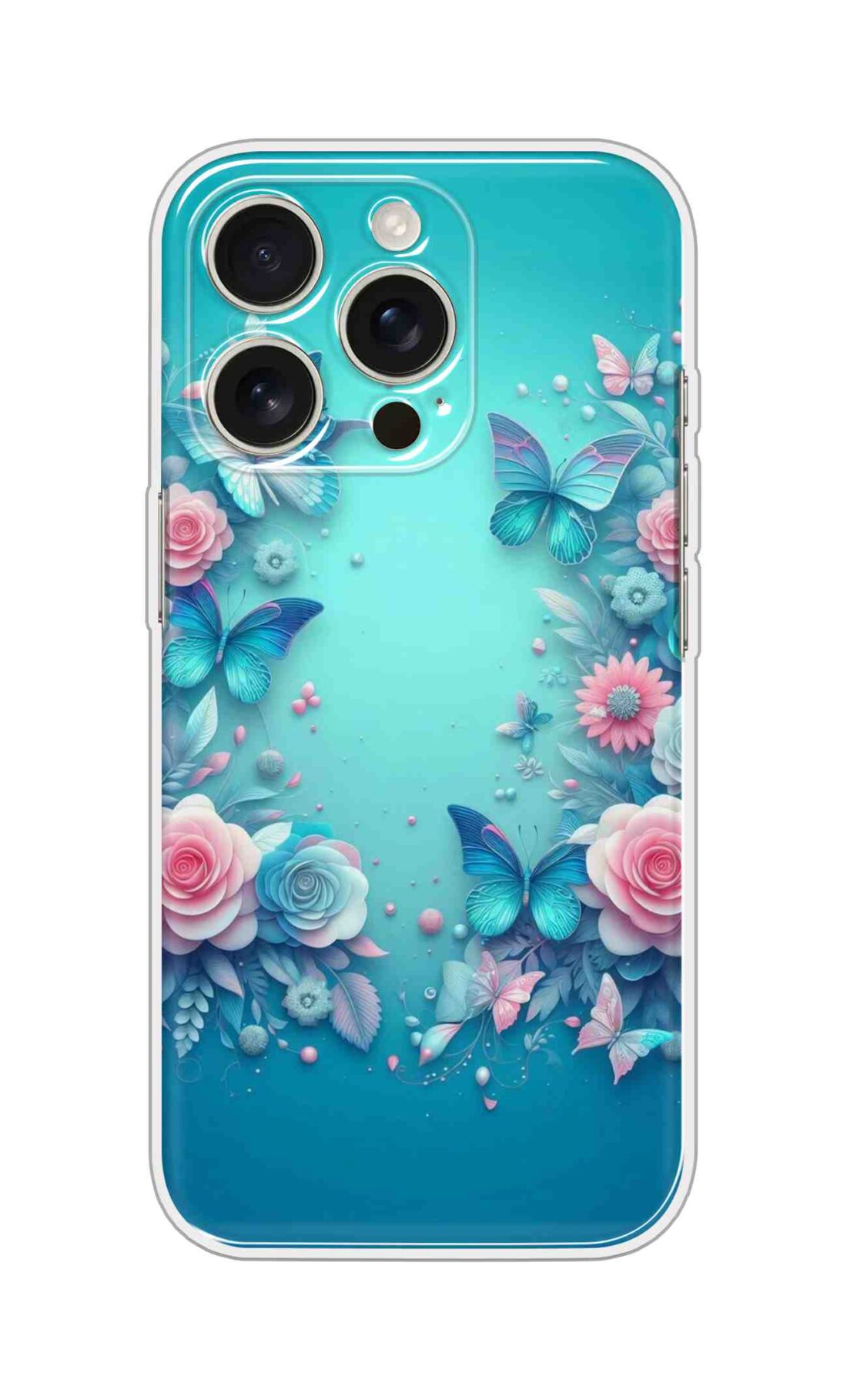 Printed Silicon Cover - Pattern Flowers Design D16663
