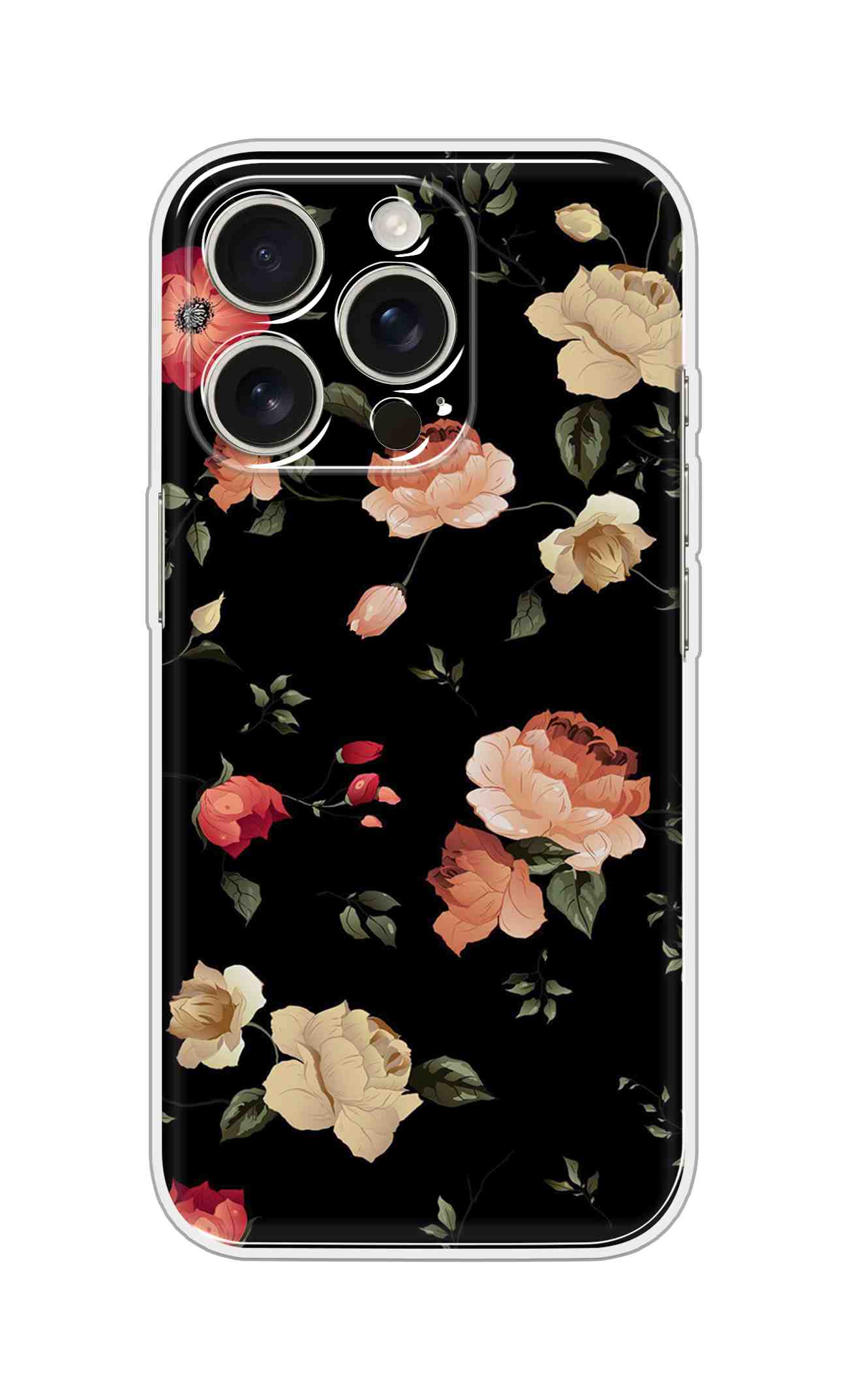 Multicolour Floral Design Back Cover D11411
