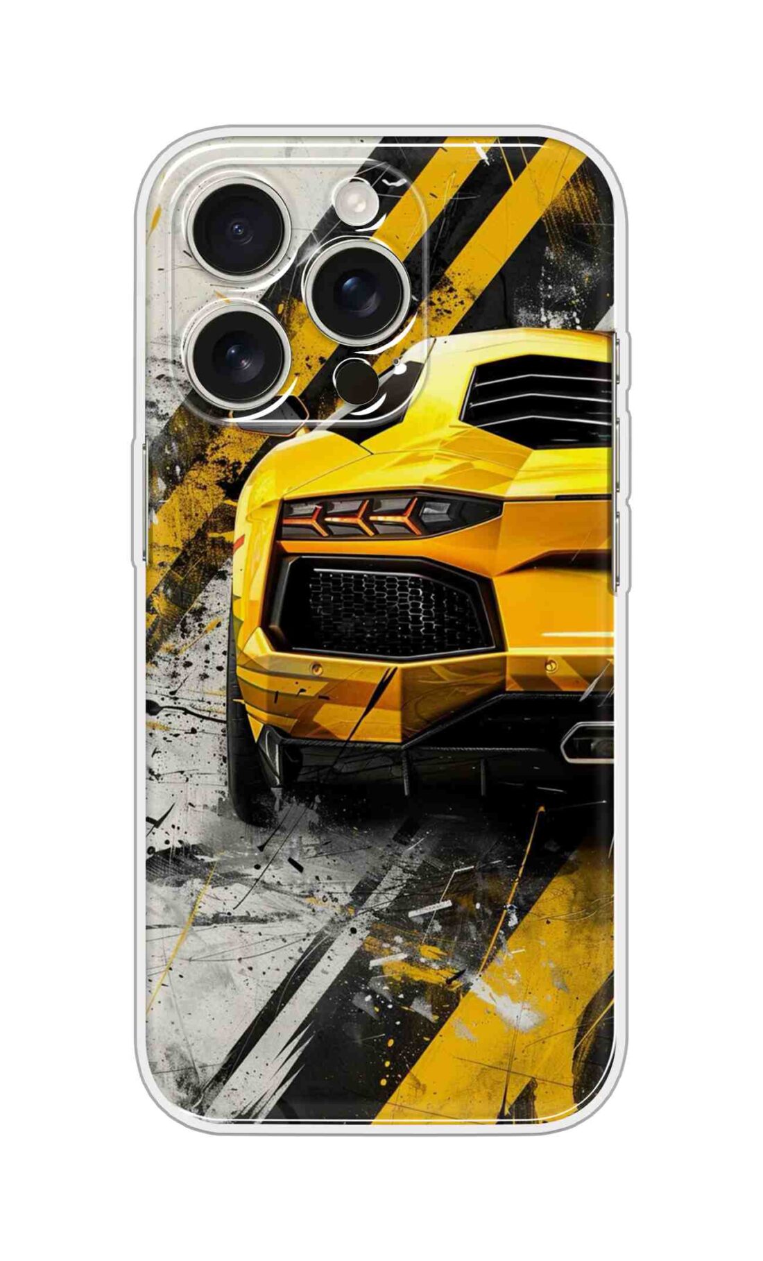 Printed Silicon Cover - Modified Yellow Car Design D16618