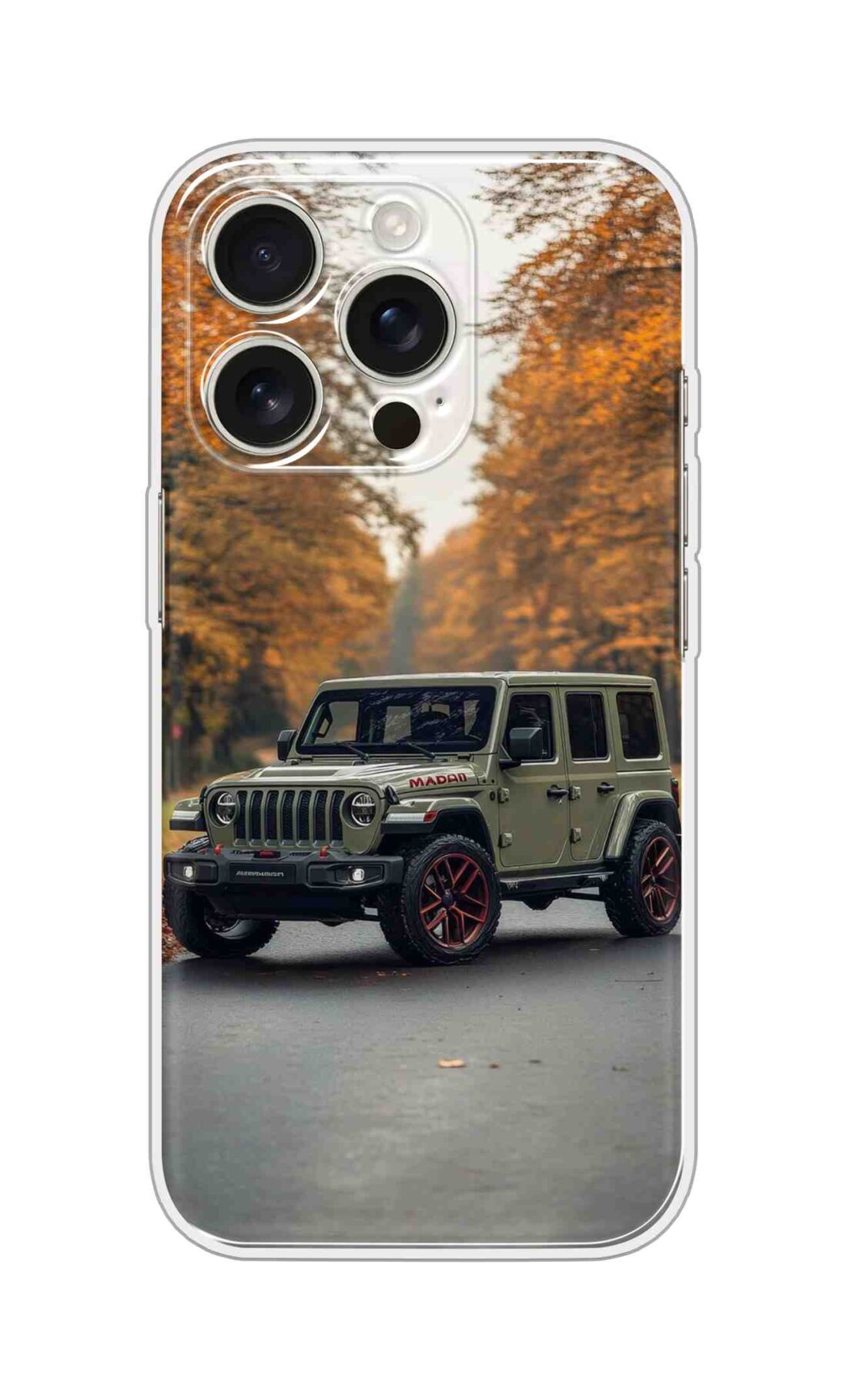 Printed Silicon Cover - Green Suv Design D16620