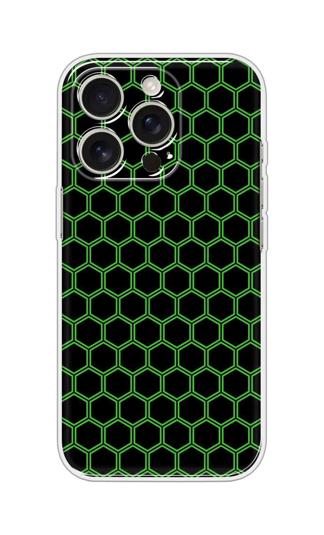 Printed Silicon Cover - Green Pattern Design D16622