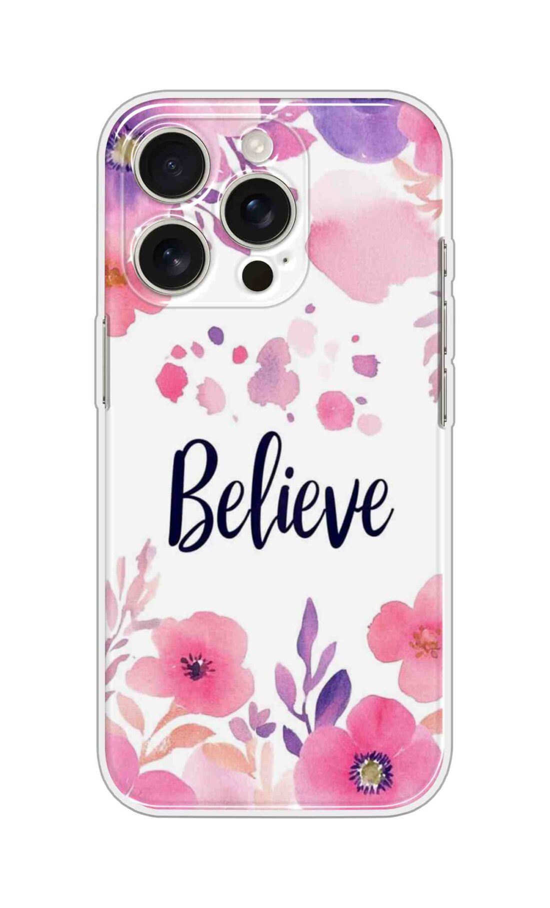 Printed Silicon Cover - Belived In Floweres Design D16710