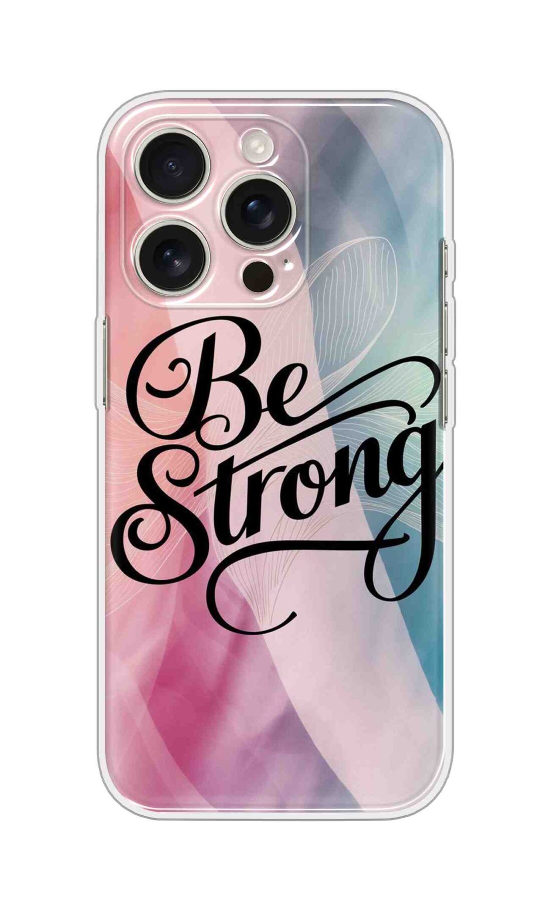 Printed Silicon Cover - Stay Strong In Pattern D16711