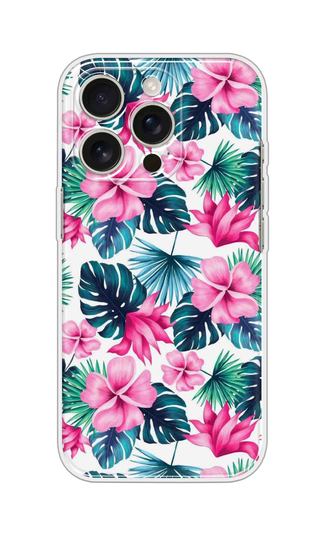 Printed Silicon Cover - Artifical Leaves On Fowers Design D16731