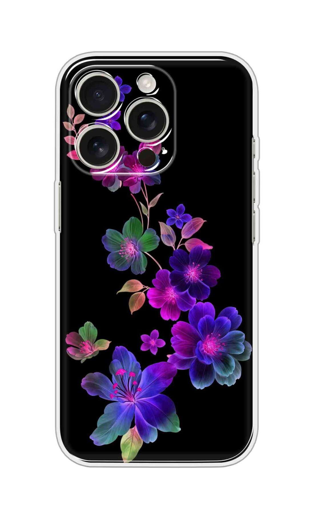 Printed Silicon Cover - Colourful Flowers D16734