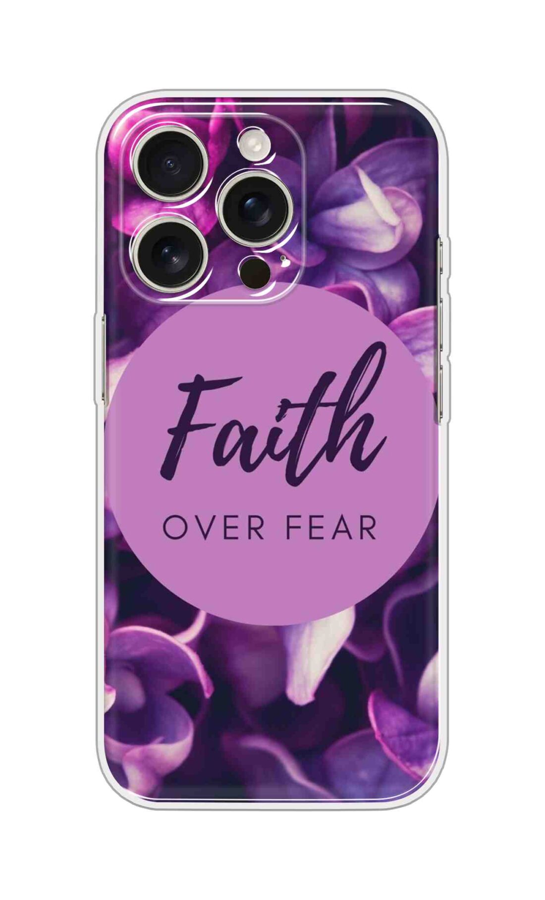Printed Silicon Cover - Faith Over Fear D16742