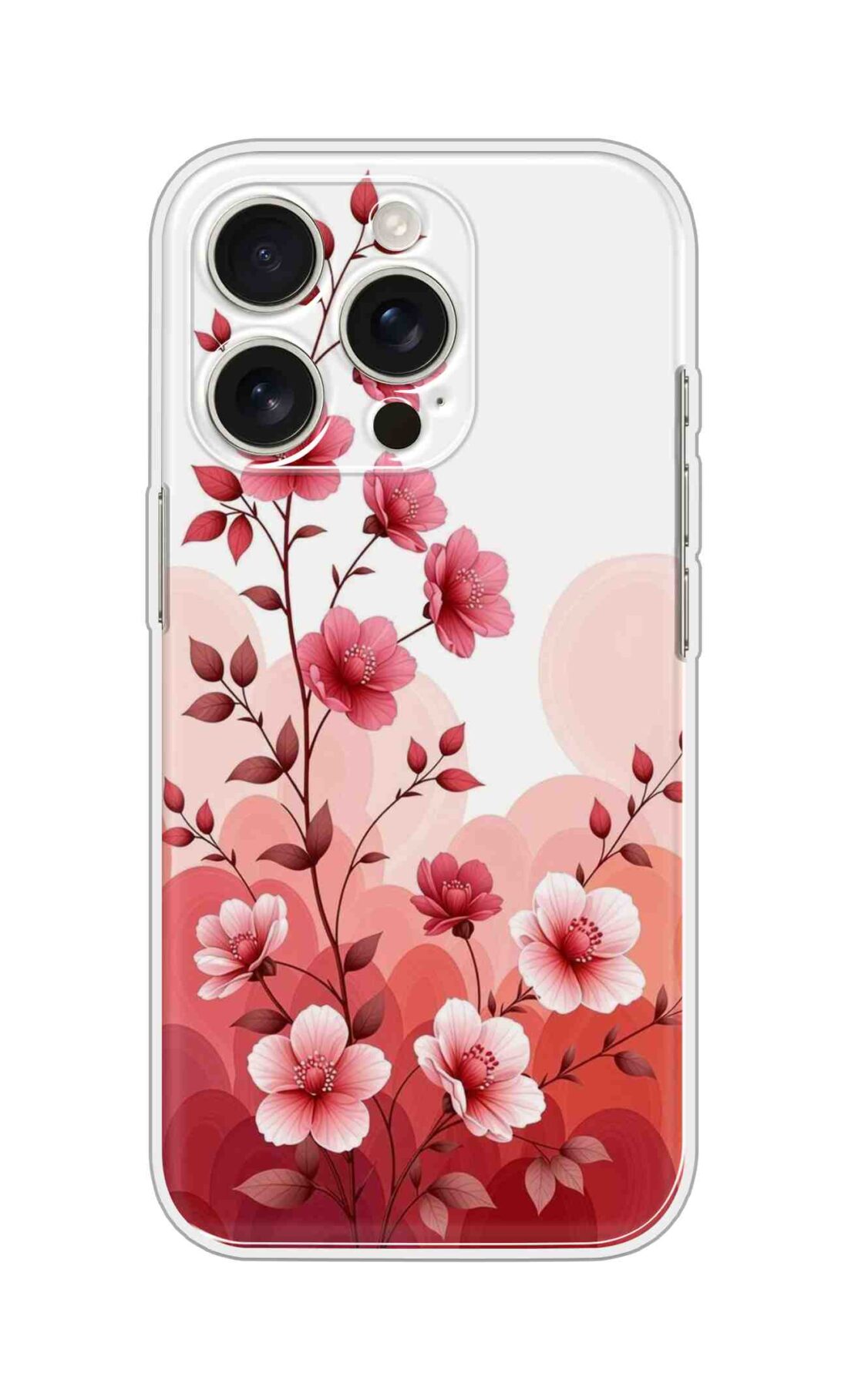 Printed Silicon Cover - Flowers Designer Theme Design D16754