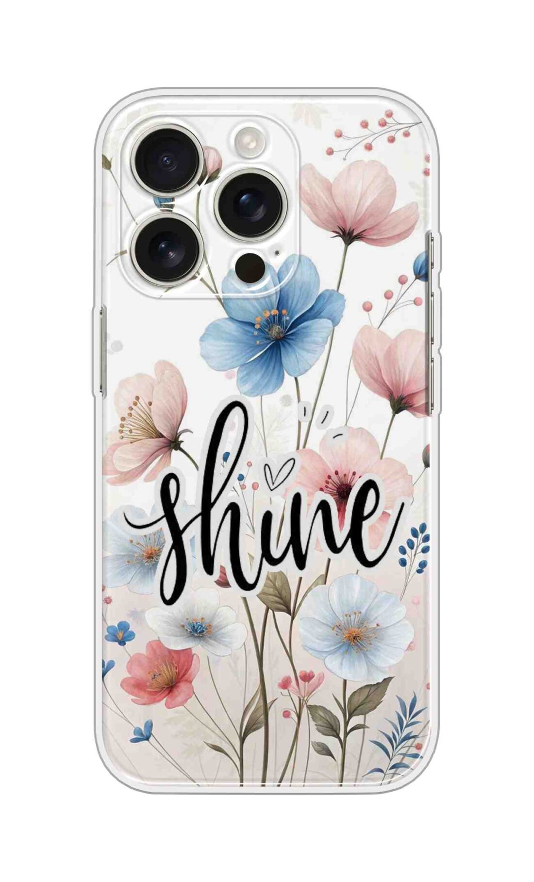 Printed Silicon Cover - Shine On Flowers Design D16761