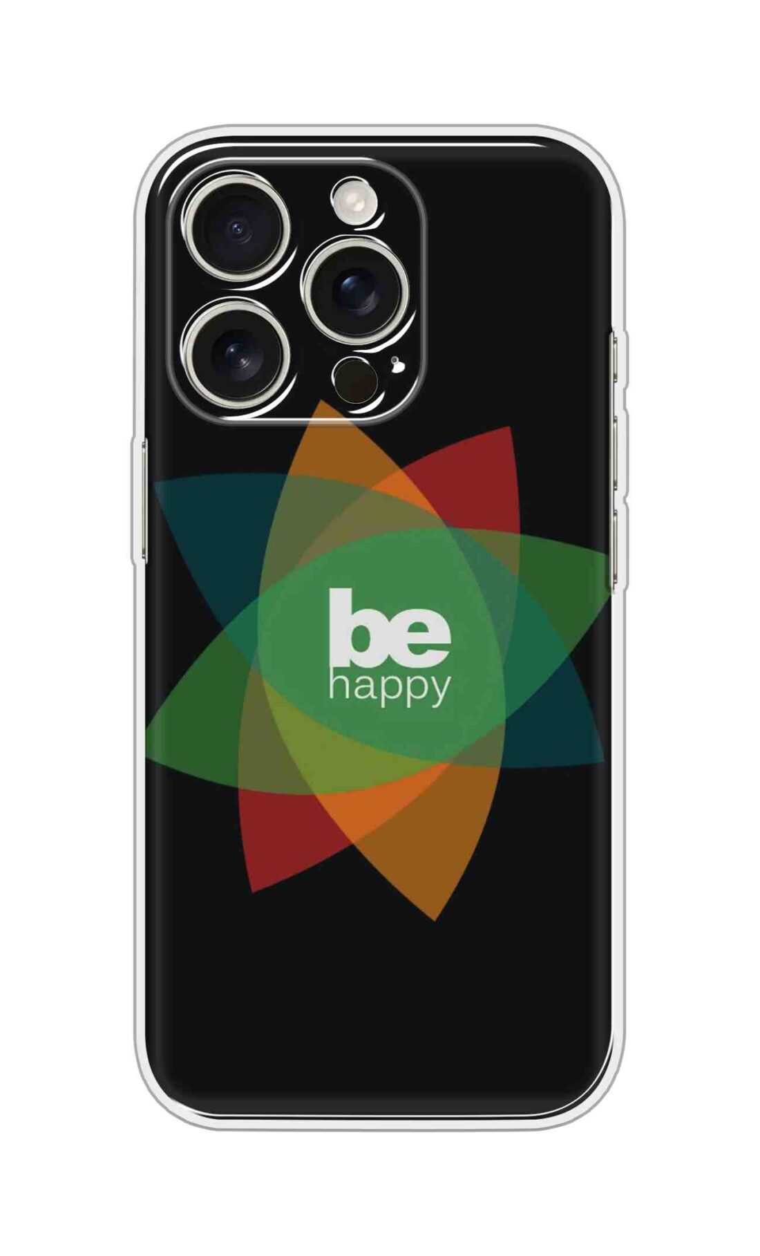 Printed Silicon Cover - Be Happy D16782