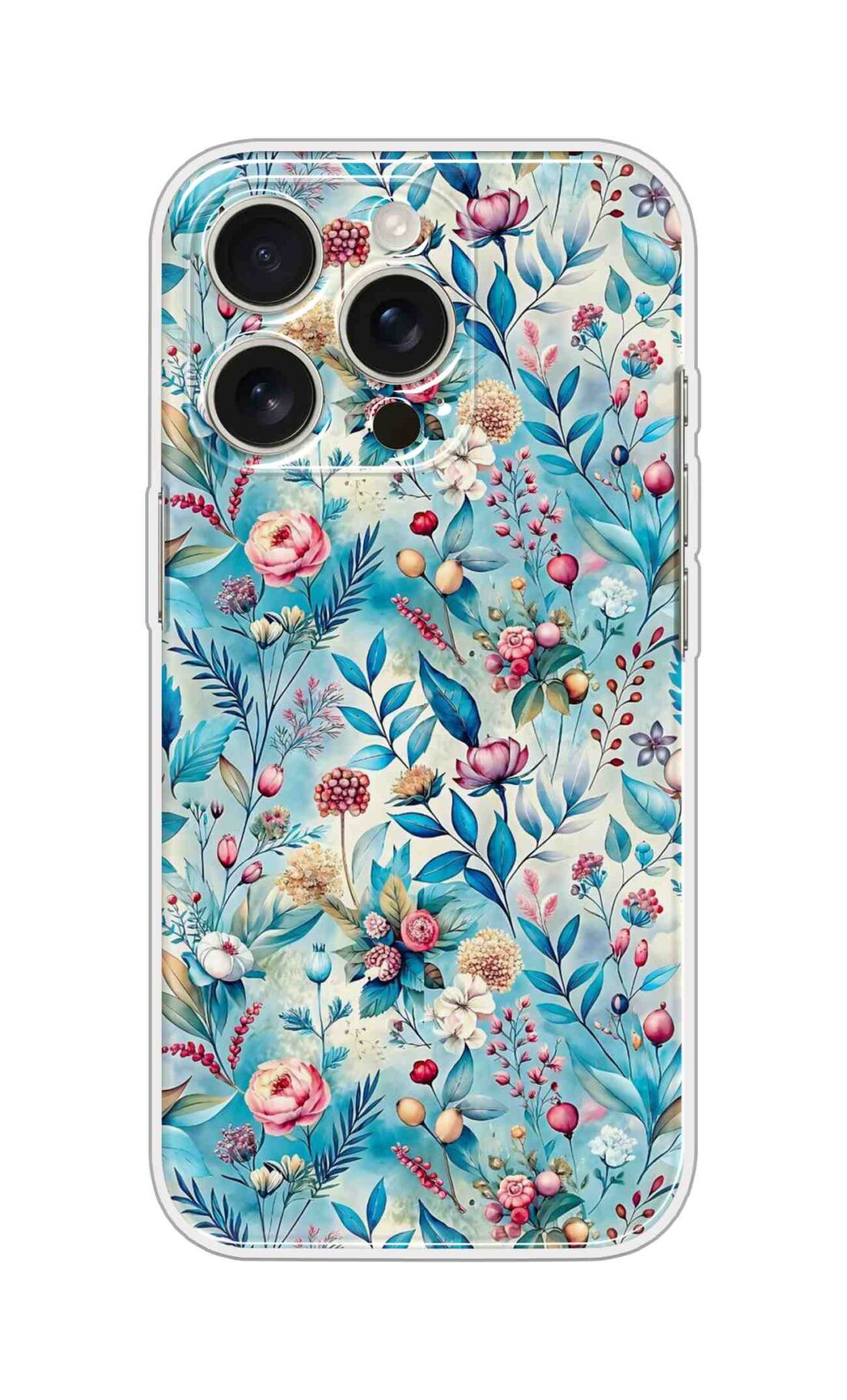 Printed Silicon Cover - Creative New Flower Bunch Design D16784