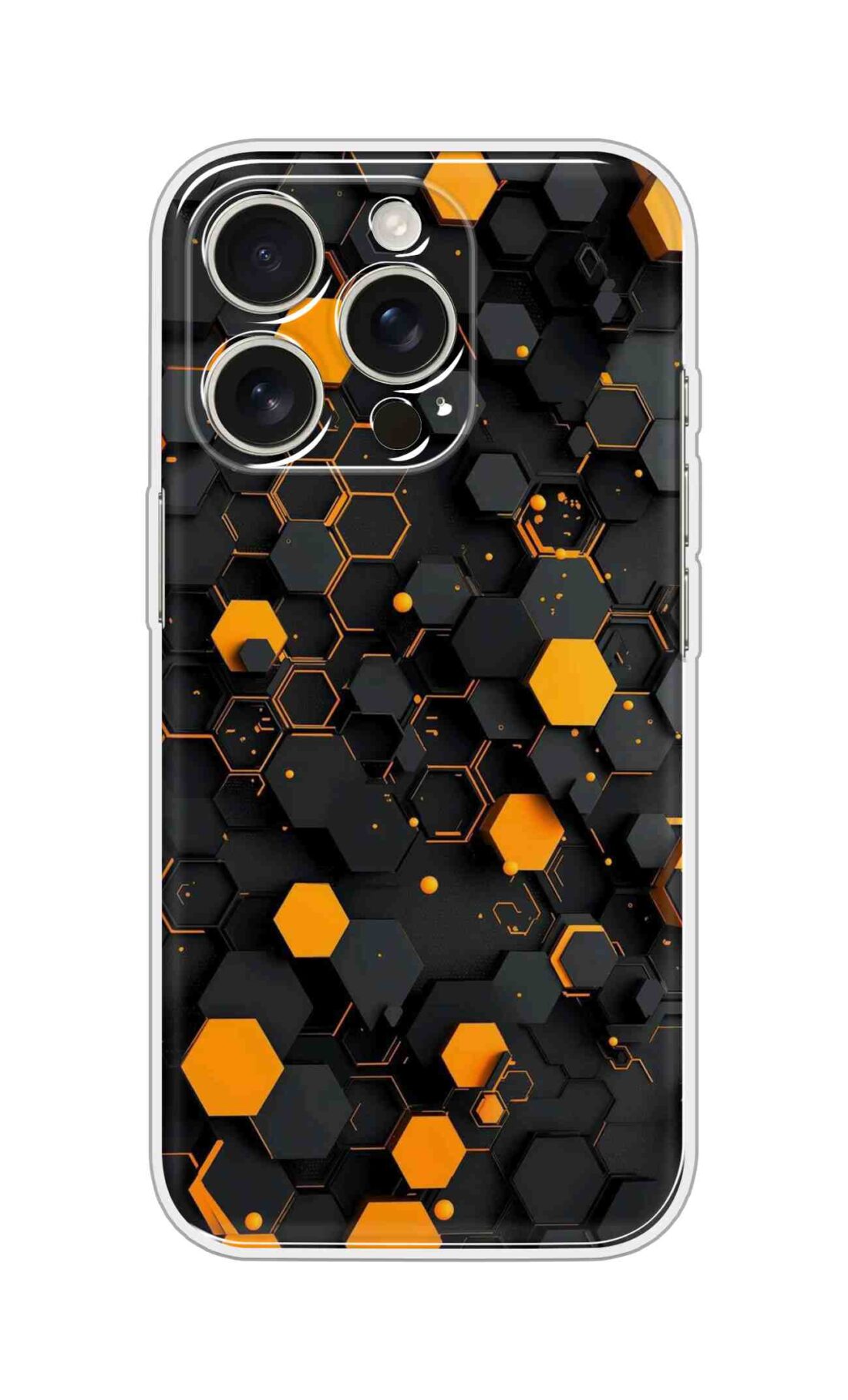 Printed Silicon Cover - Hexagon Pattern Design D16849